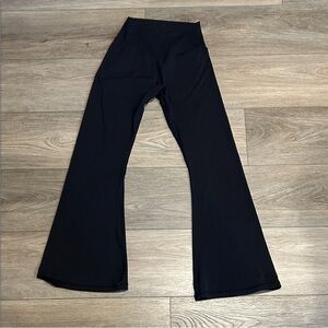 Sunzel Black Flared Leggings Cross Over Yoga Pants with Tummy Control Size S